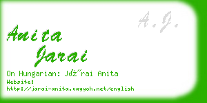 anita jarai business card